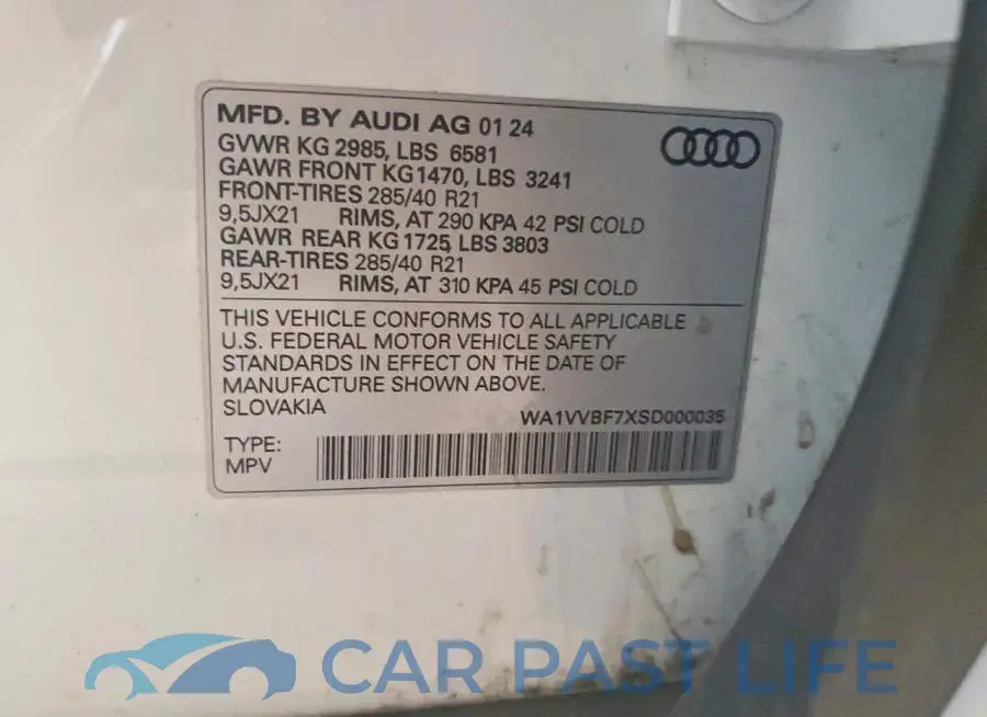 WA1VVBF7XSD000035# 13