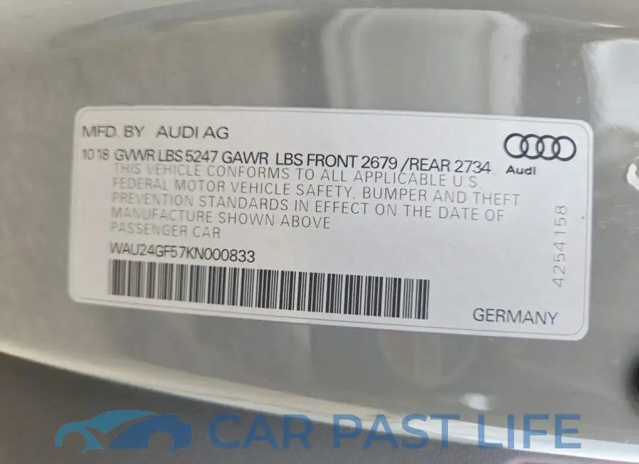 WAU24GF57KN000833# 12