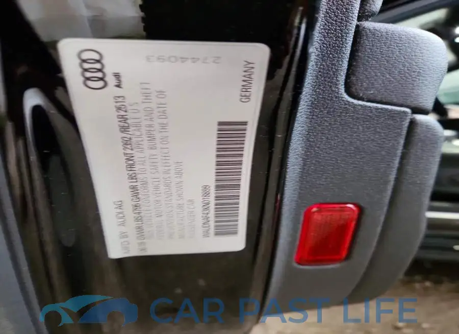 WAUDNAF43KN018899# 12