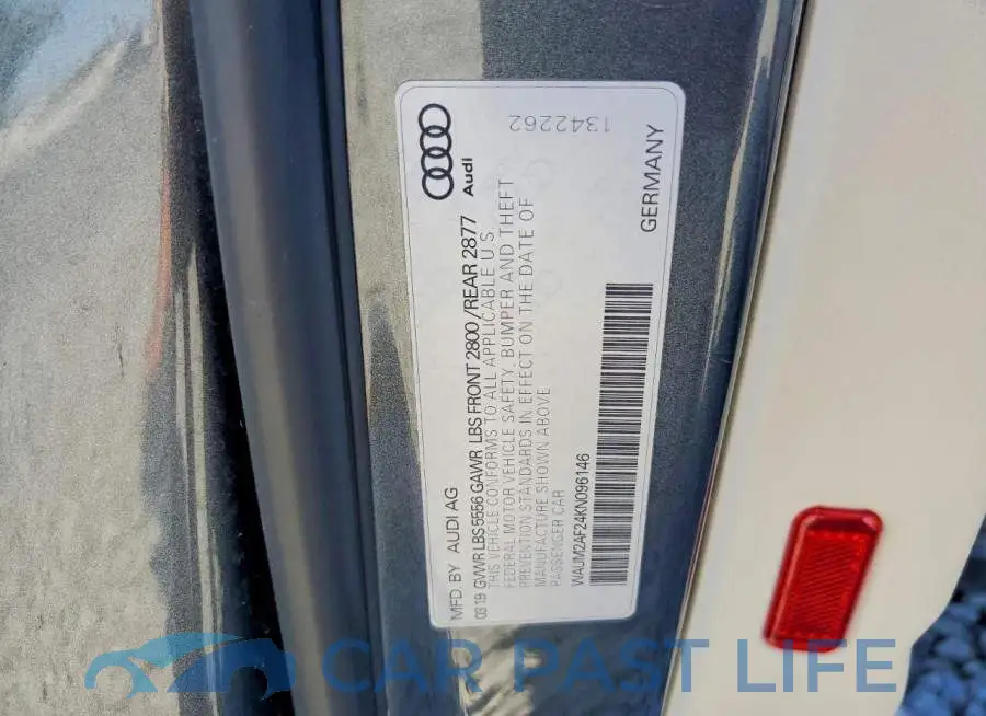 WAUM2AF24KN096146# 12
