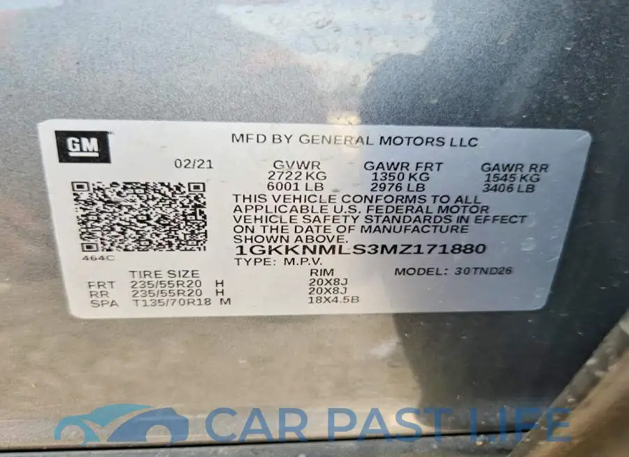 1GKKNMLS3MZ171880# 14