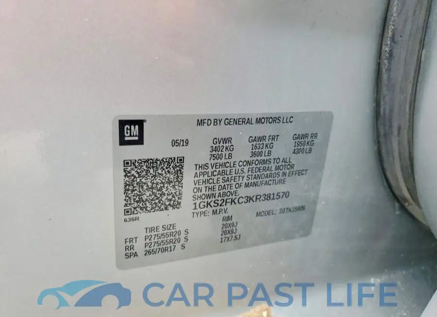 1GKS2FKC3KR381570# 12
