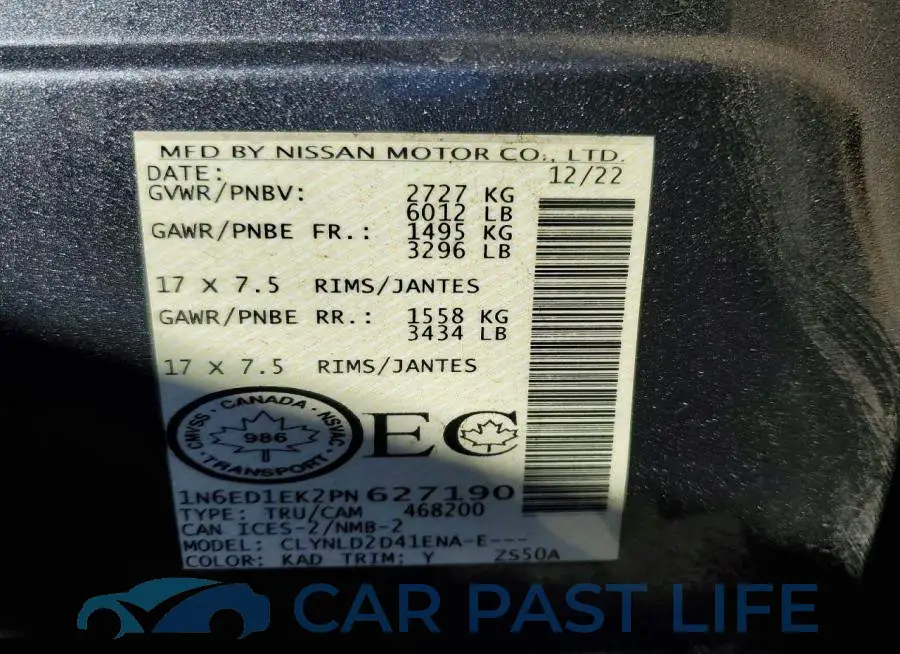 1N6ED1EK2PN627190# 12