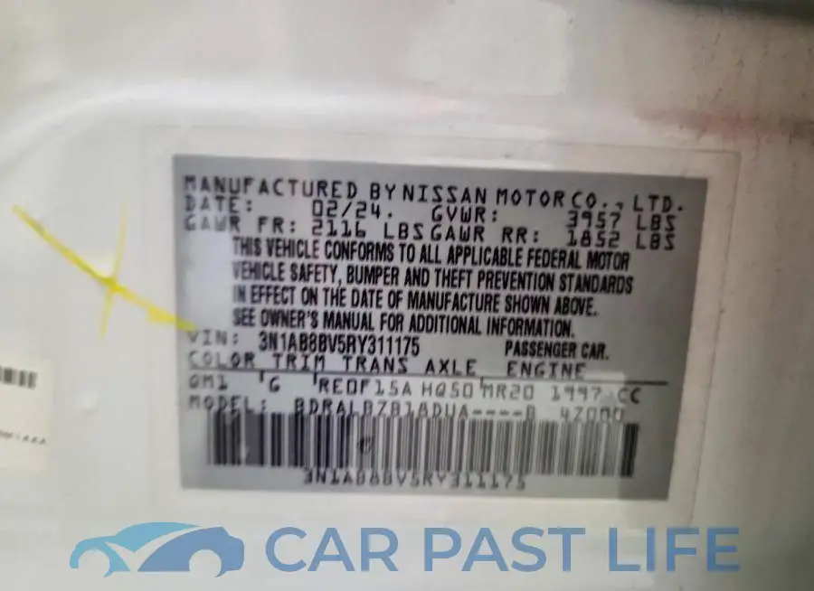 3N1AB8BV5RY311175# 12