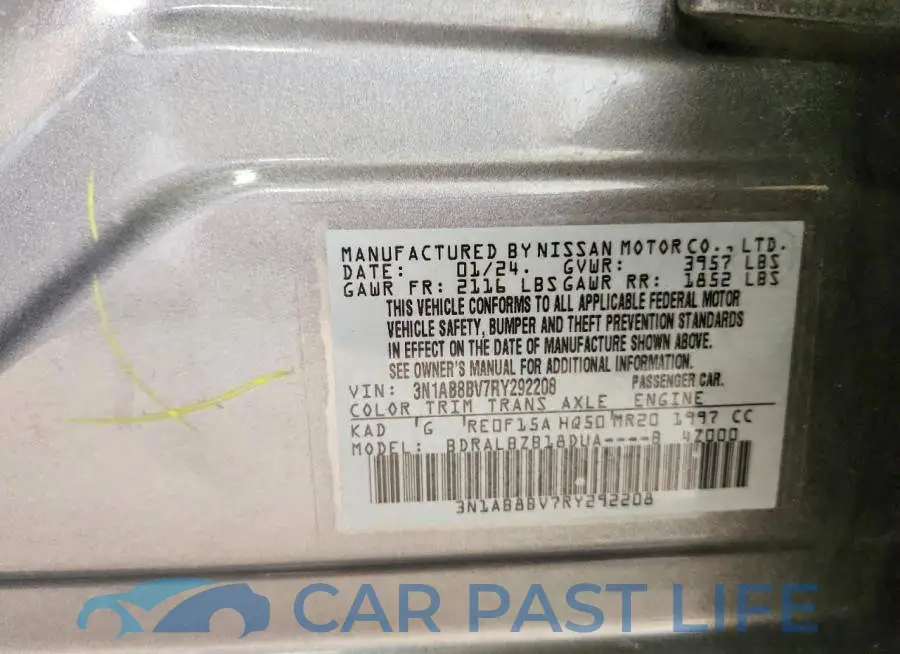 3N1AB8BV7RY292208# 13