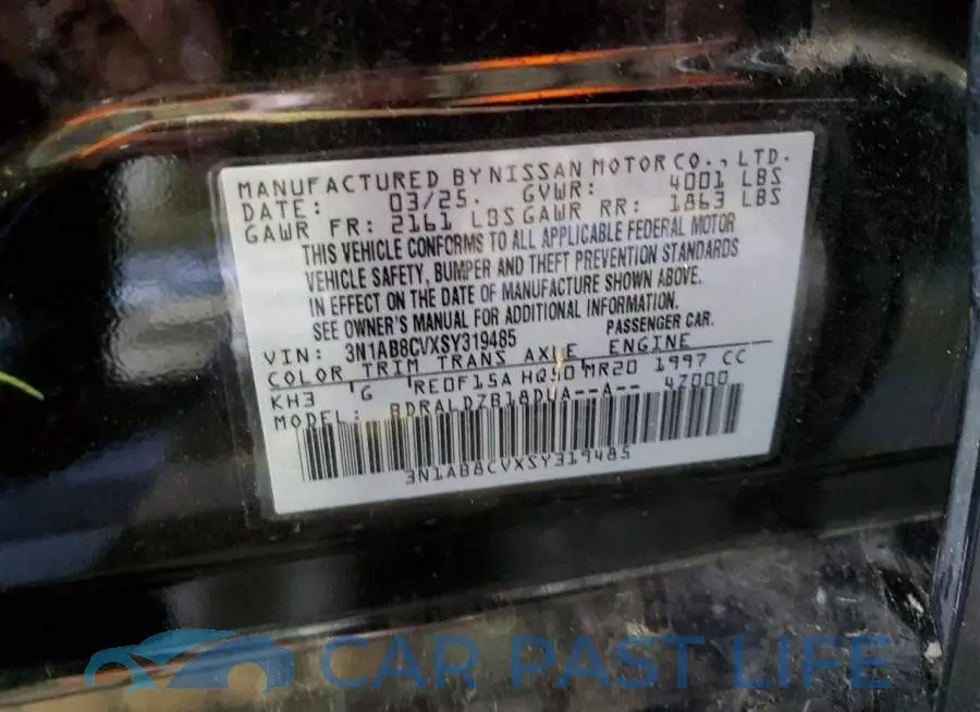 3N1AB8CVXSY319485# 13