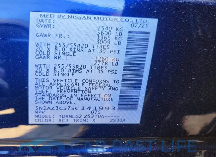 5N1AZ3CS7SC141993# 14