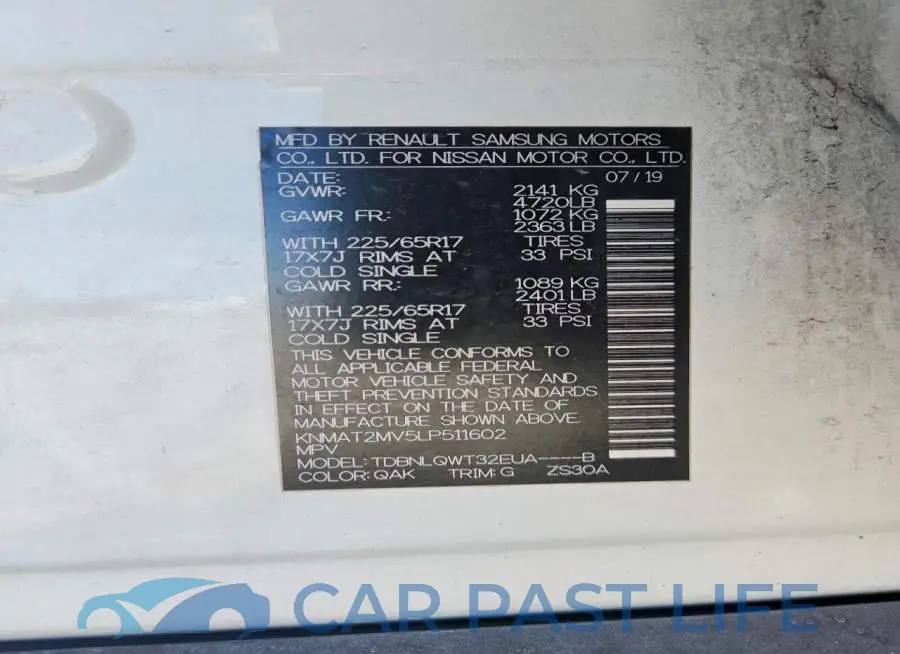 KNMAT2MV5LP511602# 13