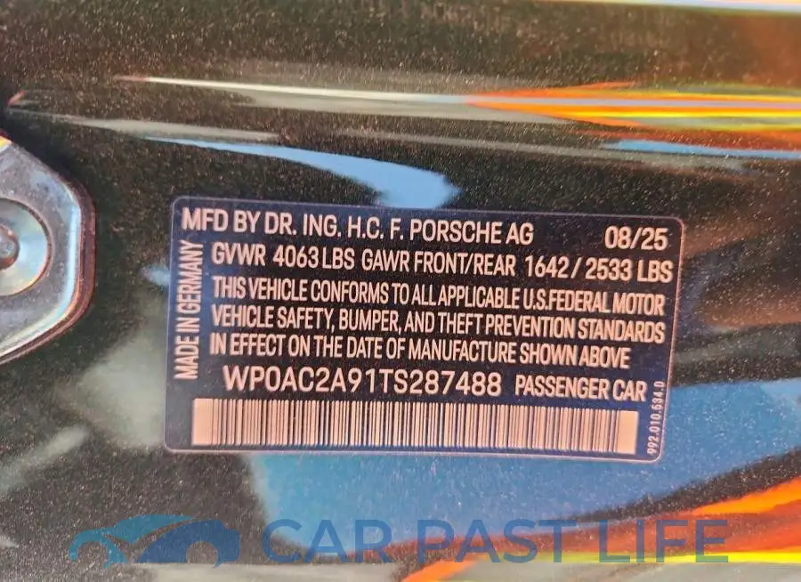 WP0AC2A91TS287488# 13