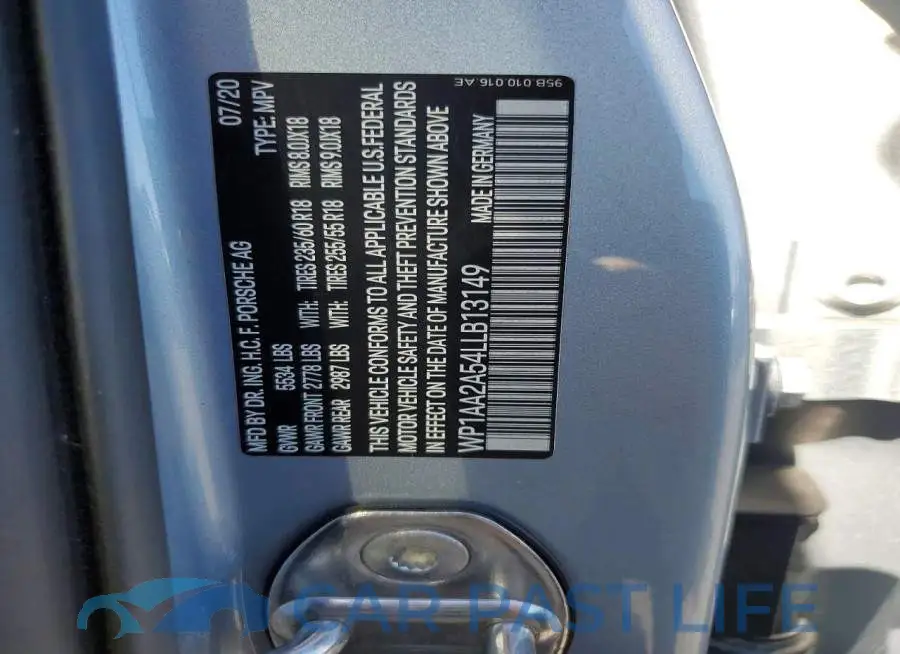 WP1AA2A54LLB13149# 13