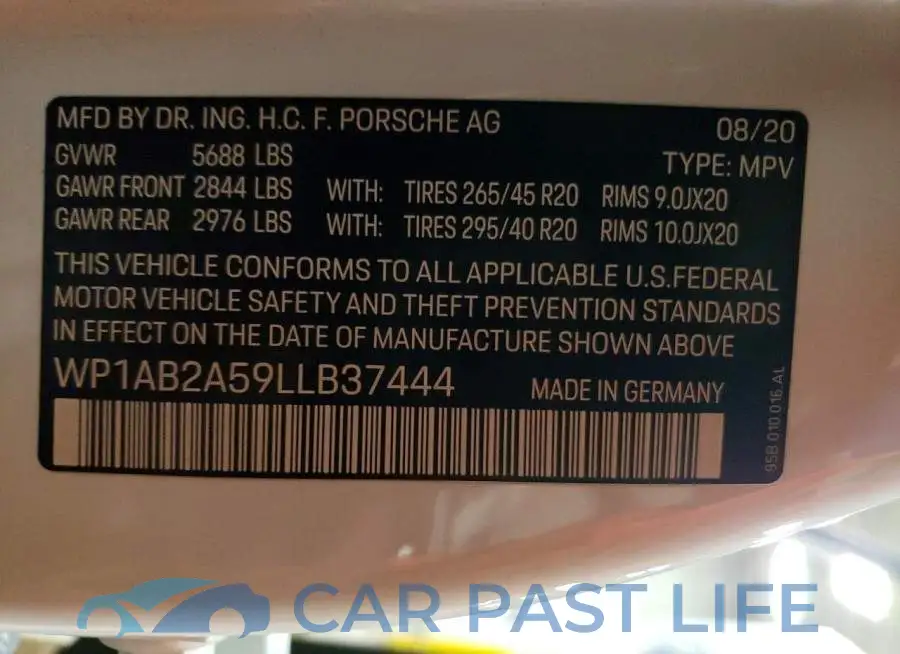 WP1AB2A59LLB37444# 14
