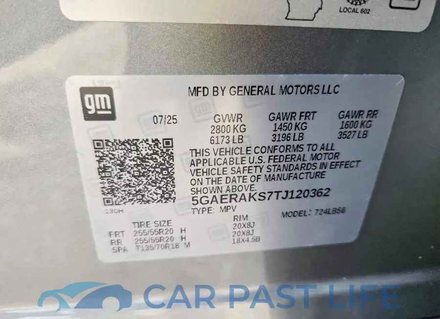 5GAERAKS7TJ120362# 13