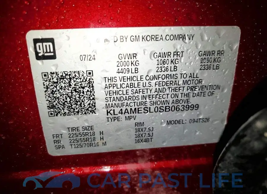 KL4AMESL0SB063999# 12