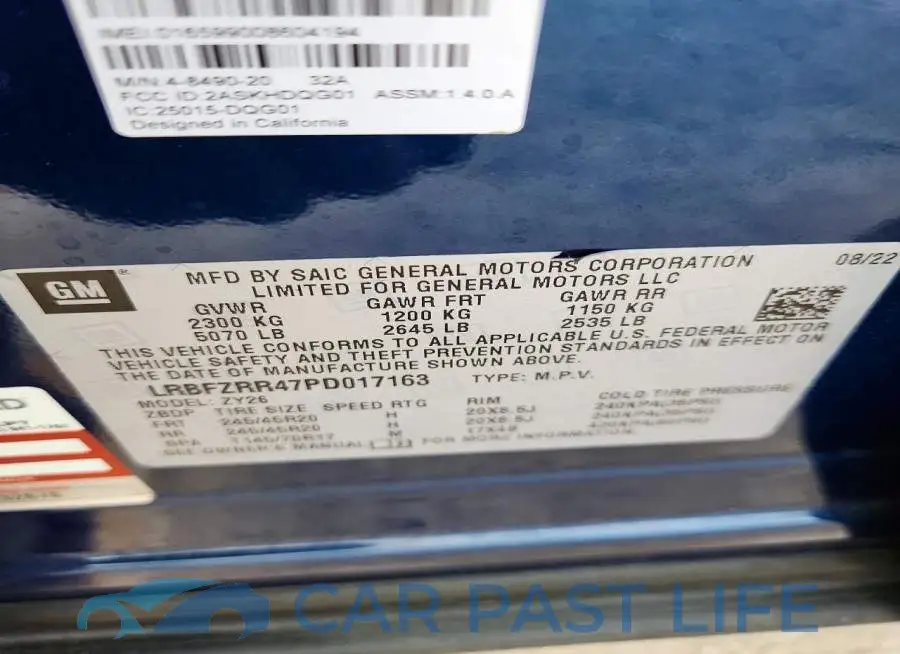 LRBFZRR47PD017163# 13