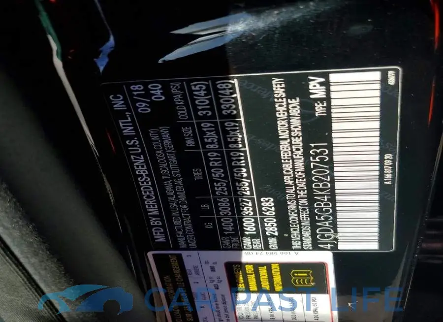 4JGDA5GB4KB207531# 12