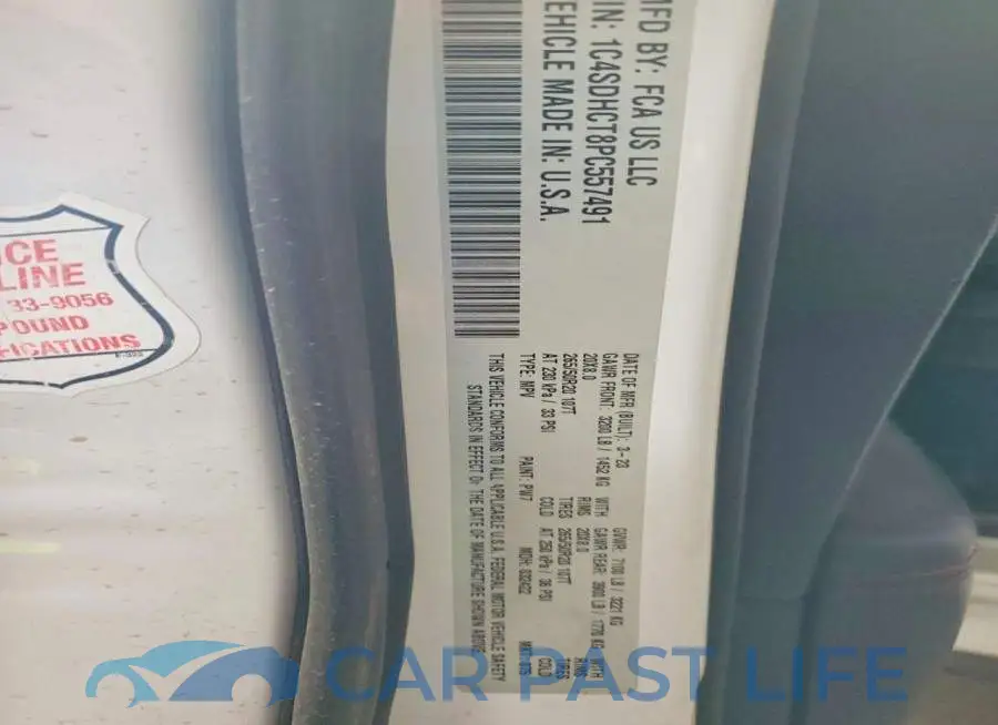 1C4SDHCT8PC557491# 12