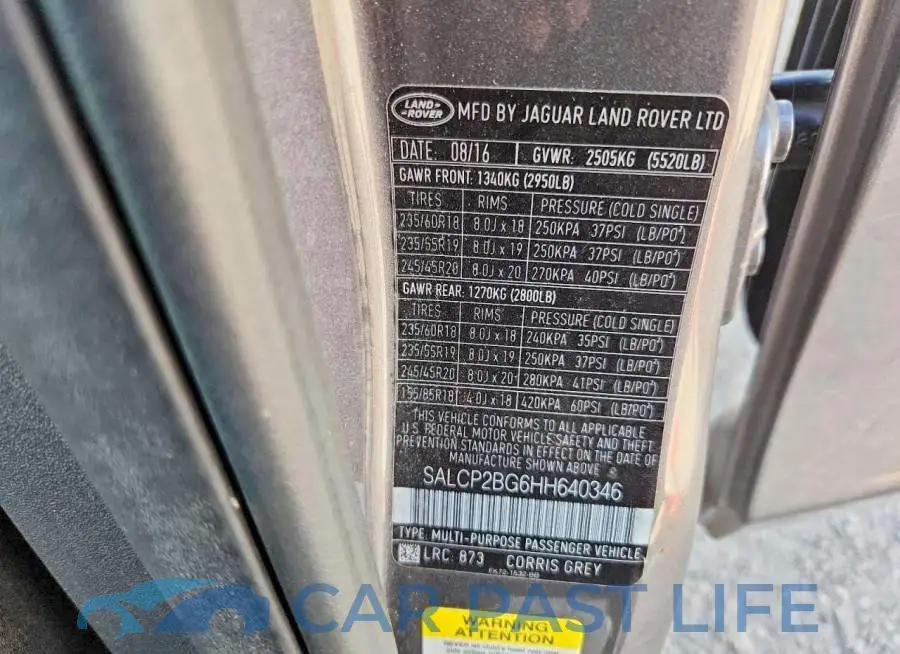 SALCP2BG6HH640346# 12