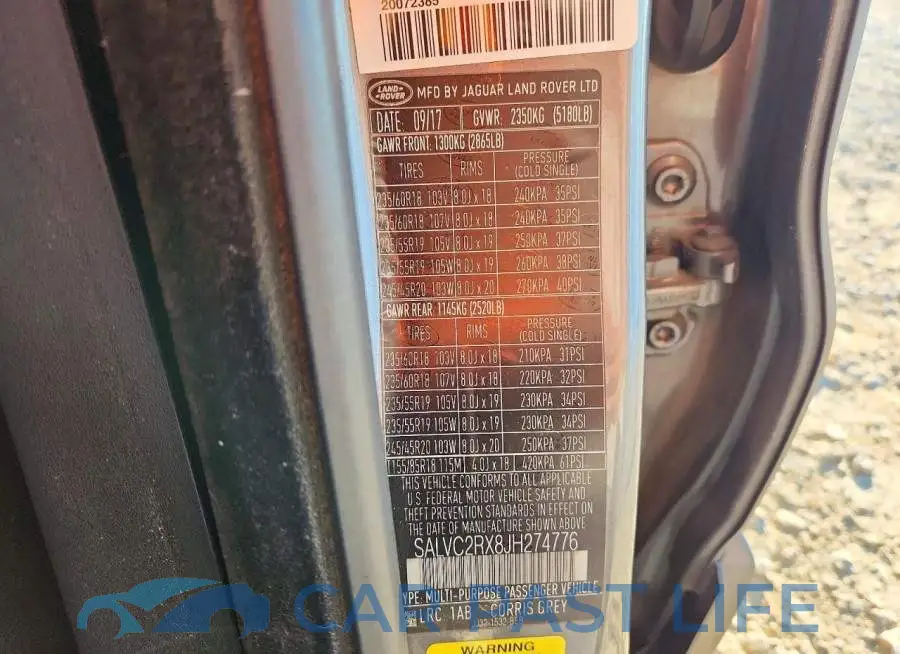 SALVC2RX8JH274776# 13