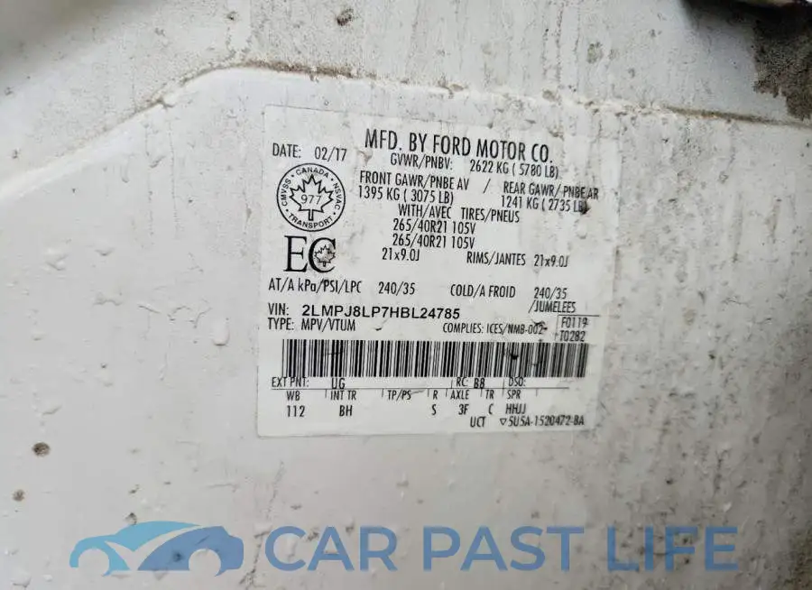 2LMPJ8LP7HBL24785# 14