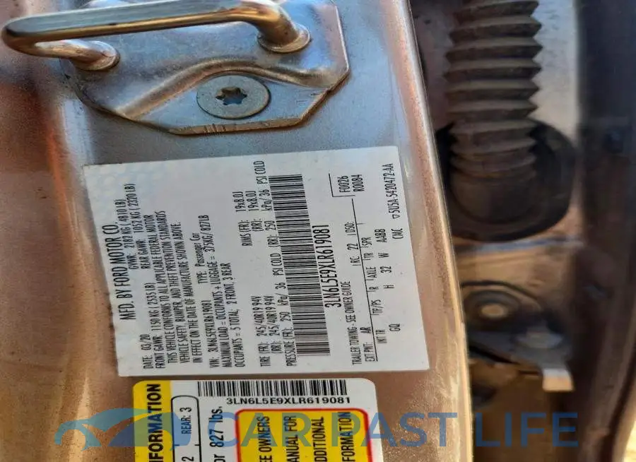 3LN6L5E9XLR619081# 12