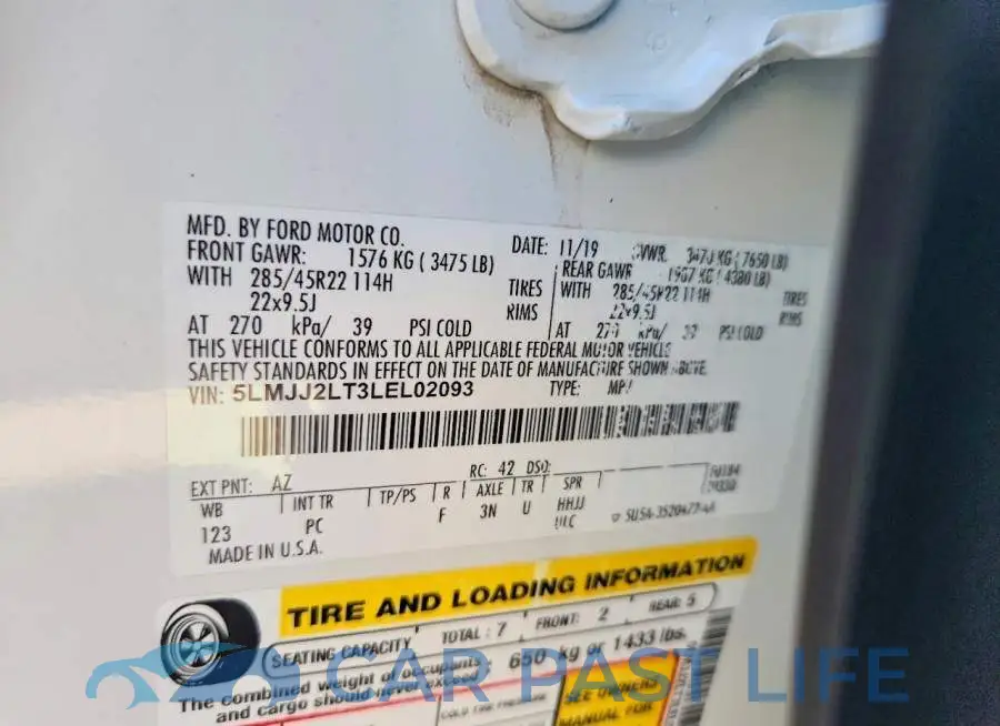 5LMJJ2LT3LEL02093# 13