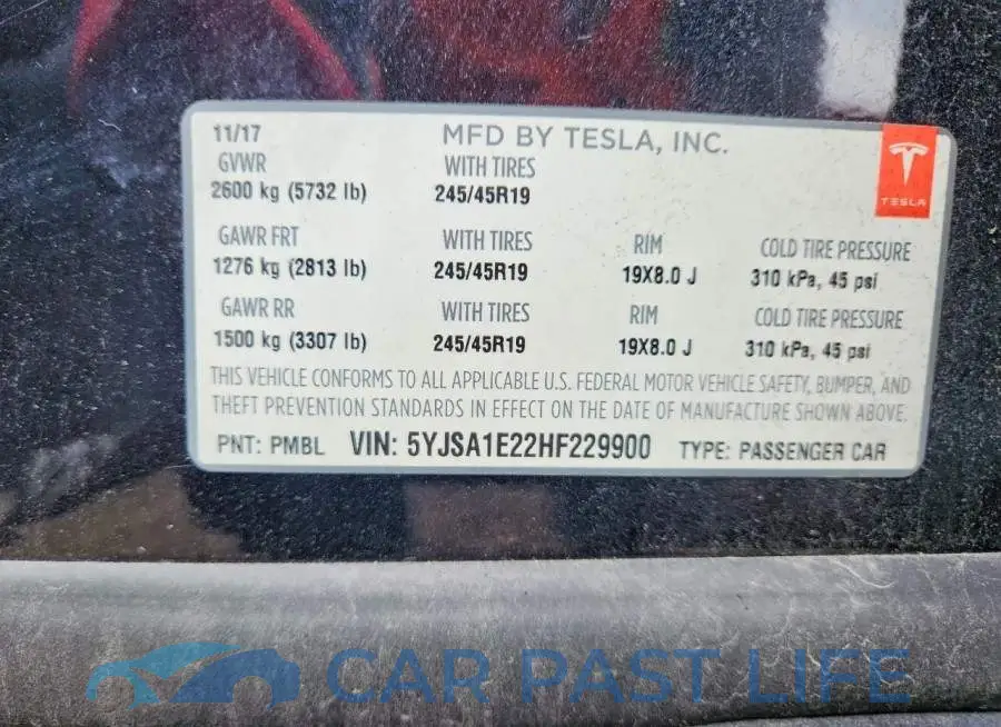 5YJSA1E22HF229900# 12