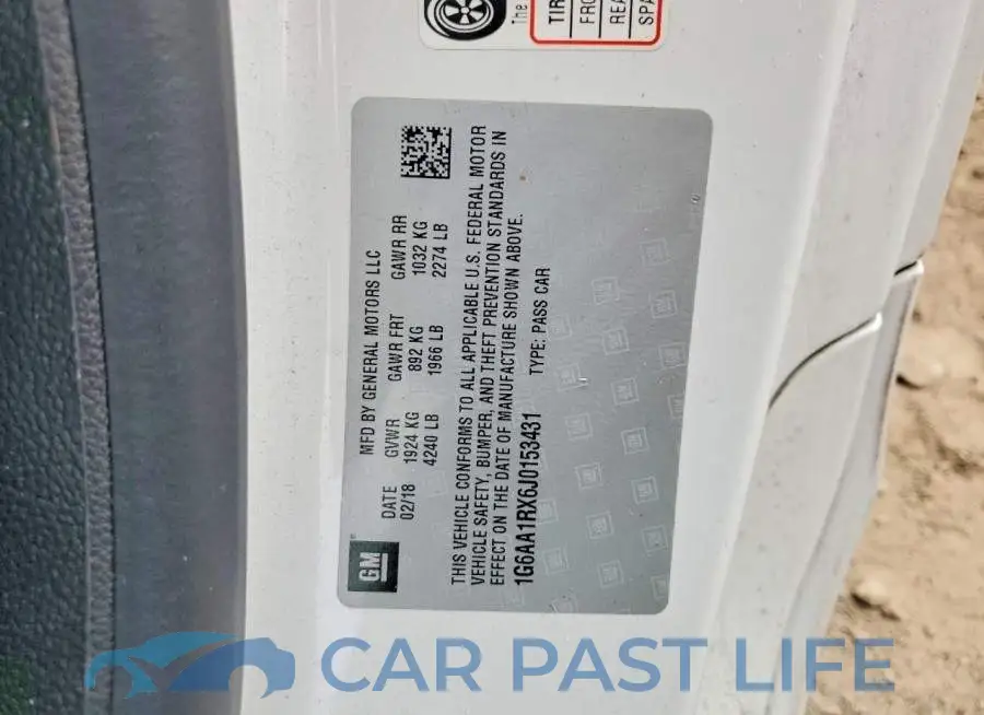1G6AA1RX6J0153431# 12