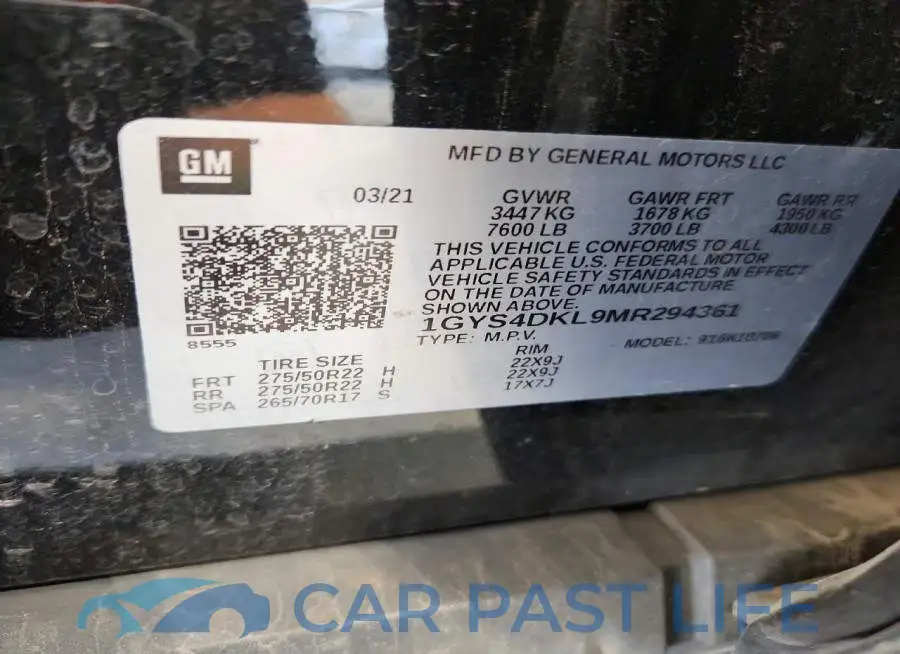 1GYS4DKL9MR294361# 13