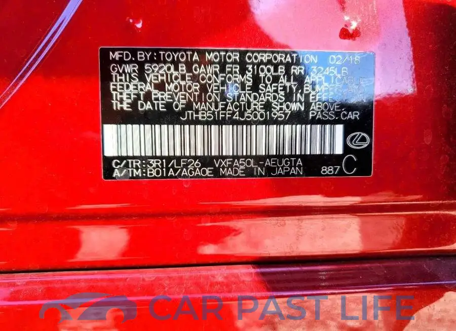 JTHB51FF4J5001957# 12