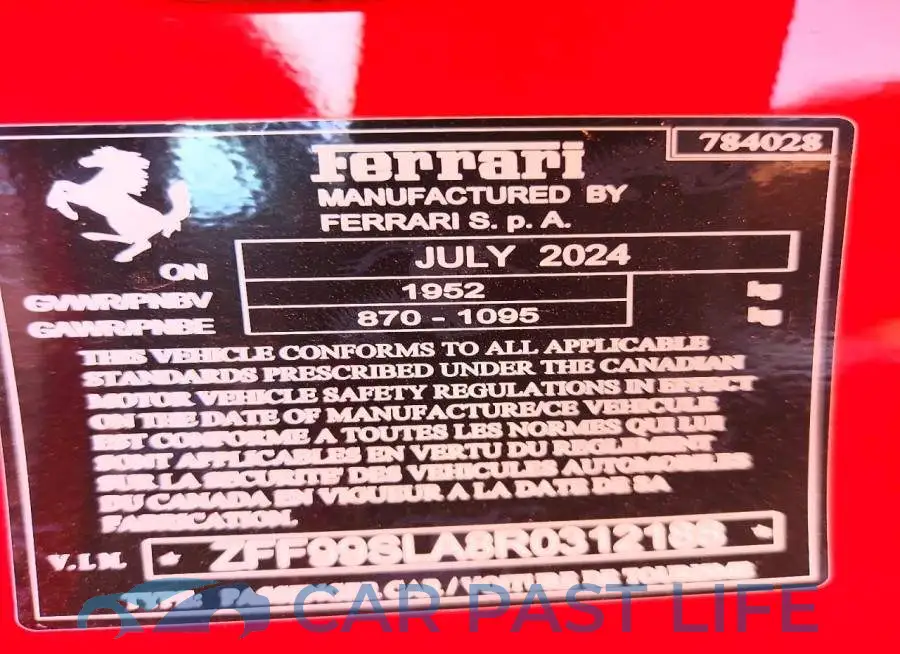 ZFF99SLA8R0312188# 12