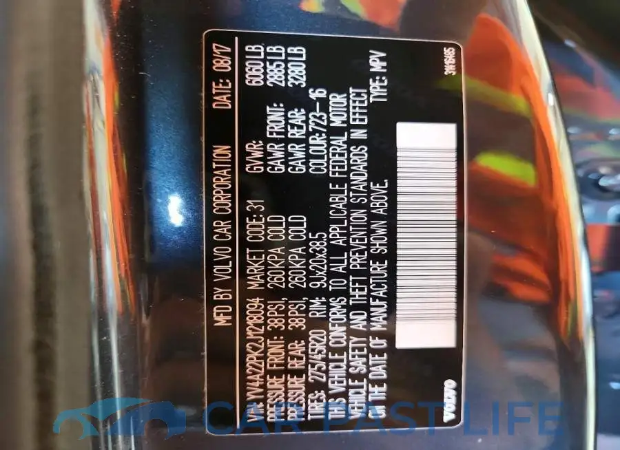 YV4A22PK2J1218094# 14