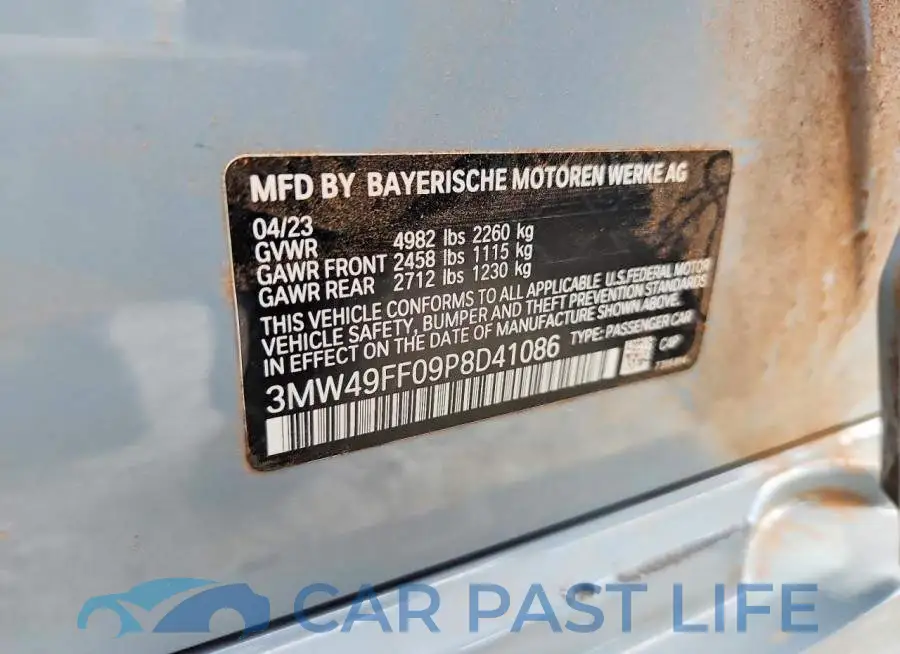 3MW49FF09P8D41086# 13