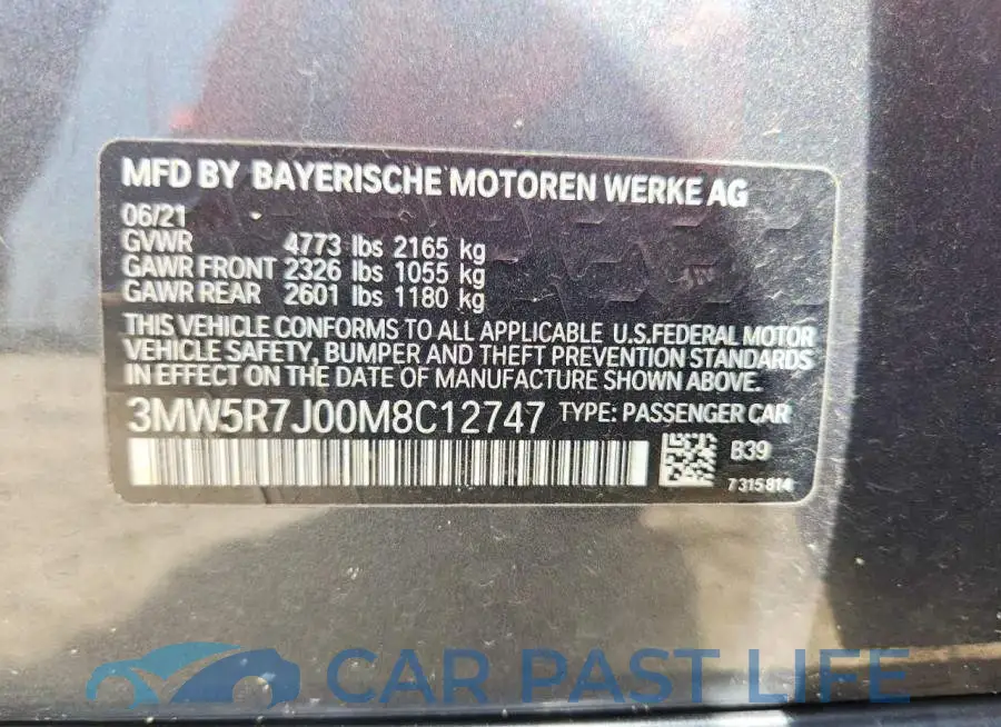 3MW5R7J00M8C12747# 12