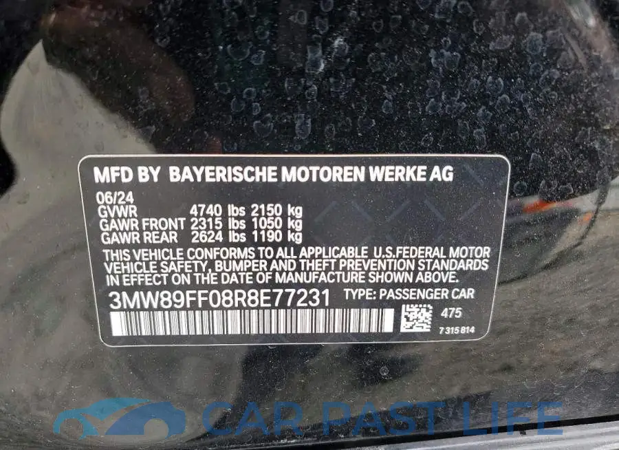 3MW89FF08R8E77231# 13
