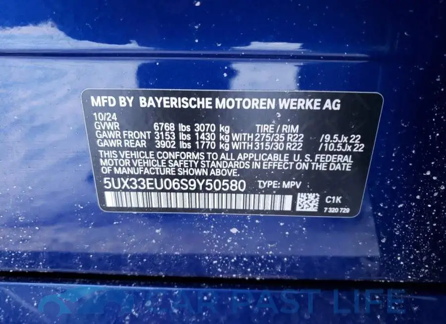5UX33EU06S9Y50580# 13
