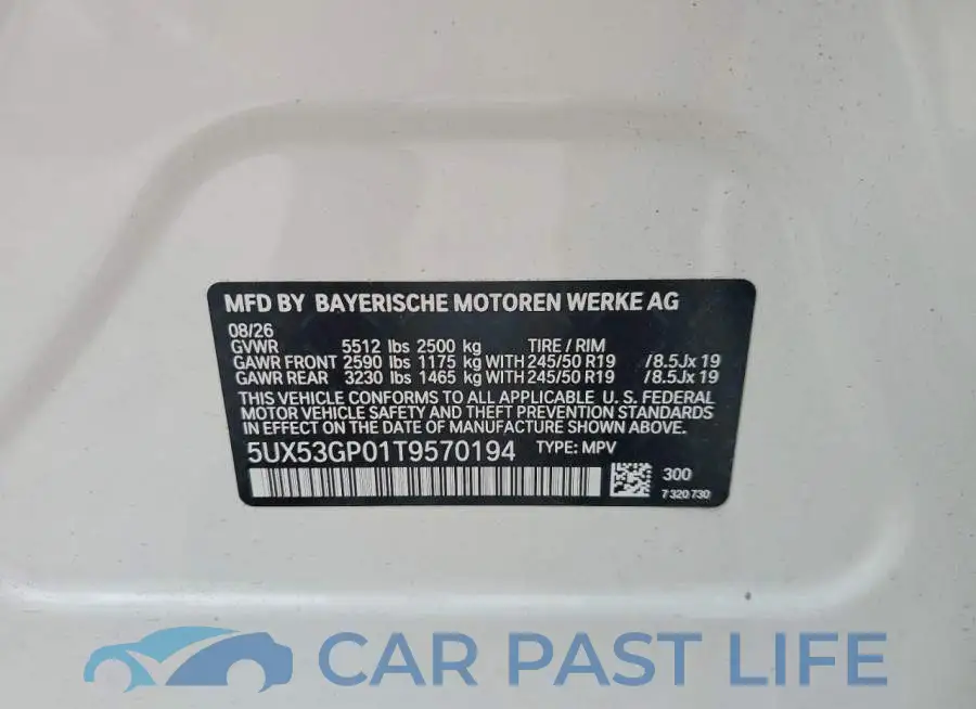 5UX53GP01T9570194# 13