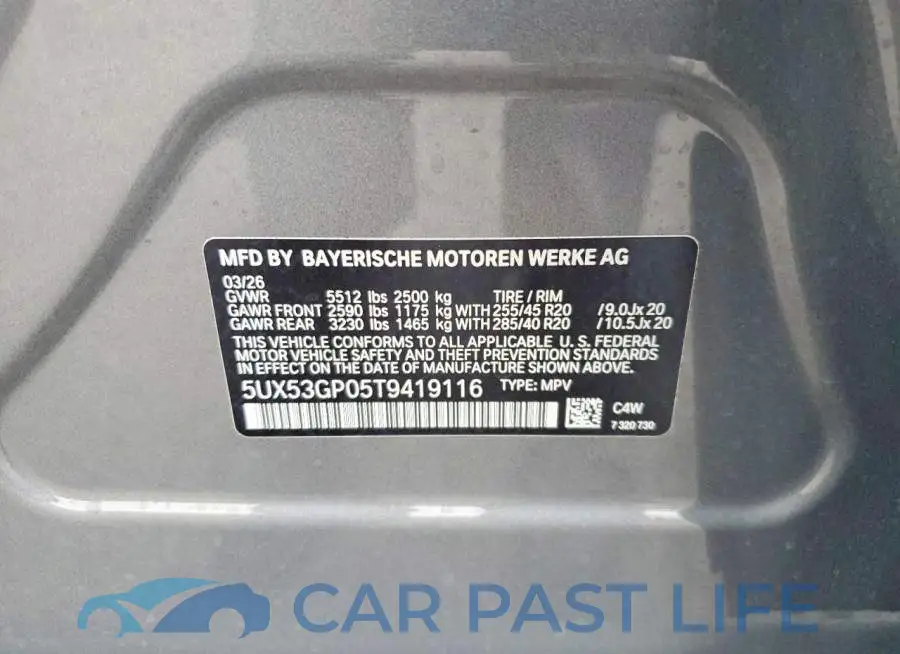 5UX53GP05T9419116# 13