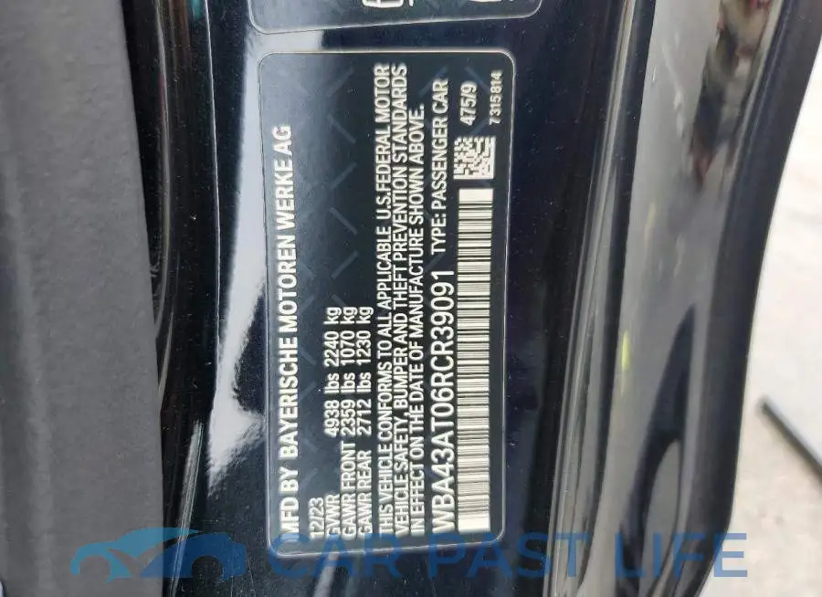 WBA43AT06RCR39091# 12