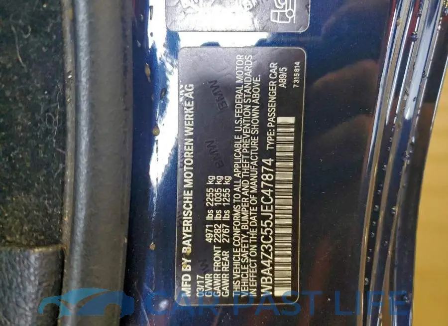 WBA4Z3C55JEC47874# 12