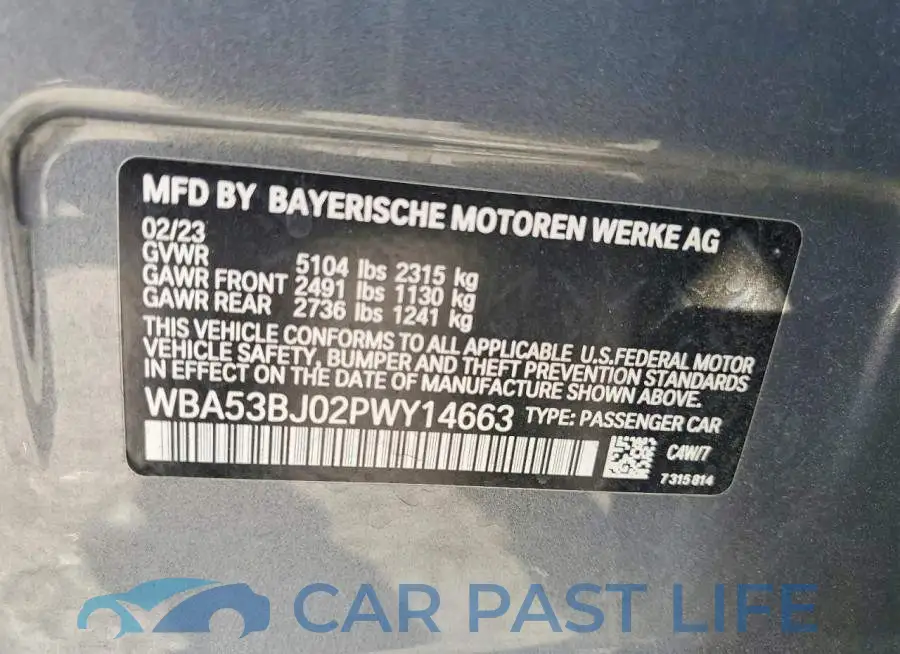 WBA53BJ02PWY14663# 13