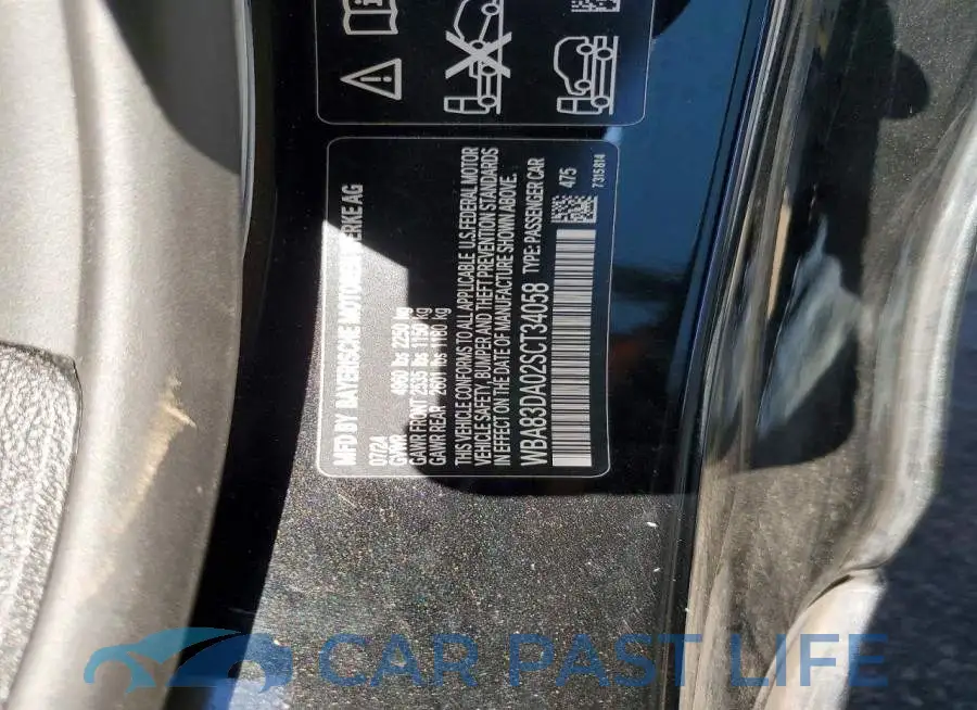 WBA83DA02SCT34058# 12