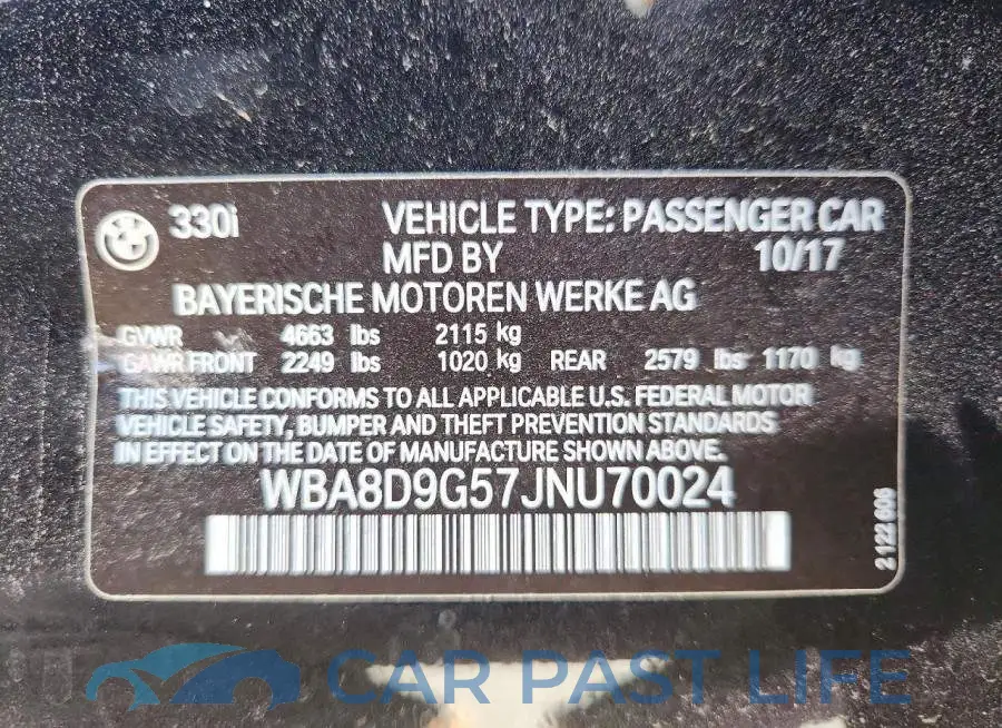 WBA8D9G57JNU70024# 12