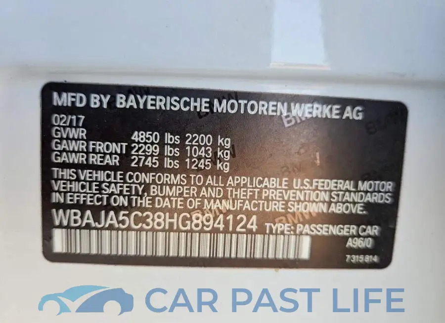 WBAJA5C38HG894124# 13