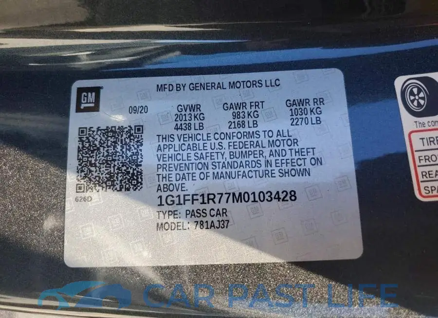 1G1FF1R77M0103428# 12