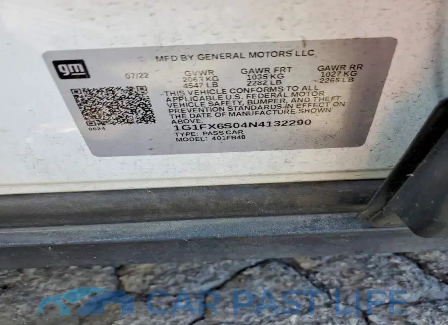 1G1FX6S04N4132290# 12