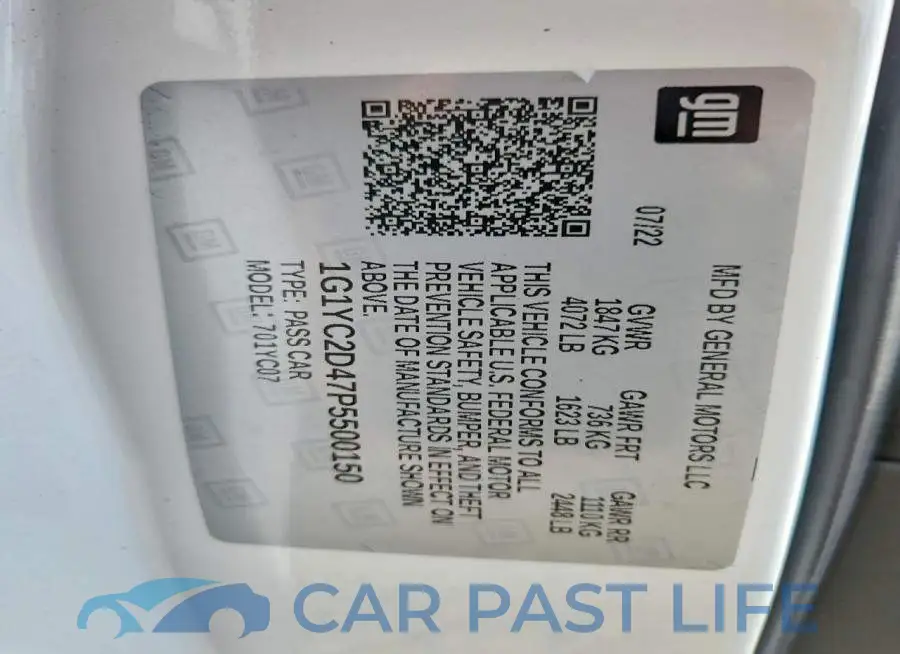 1G1YC2D47P5500150# 13