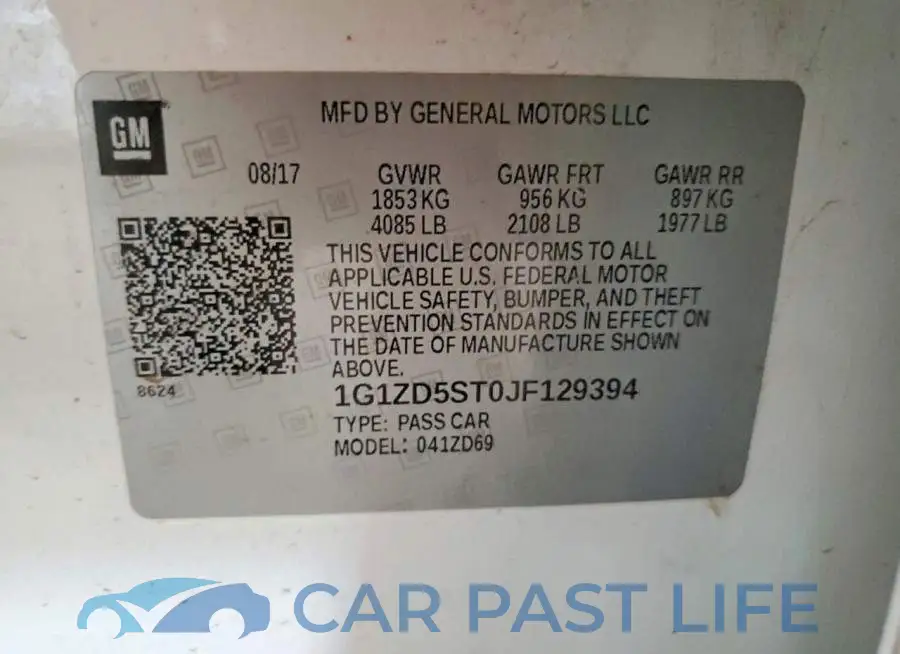 1G1ZD5ST0JF129394# 12