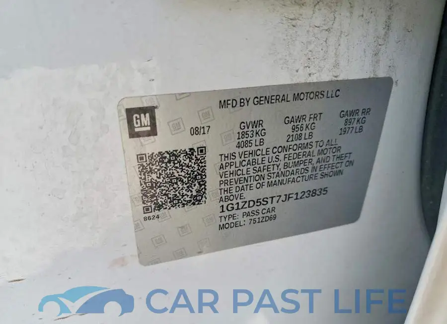1G1ZD5ST7JF123835# 12