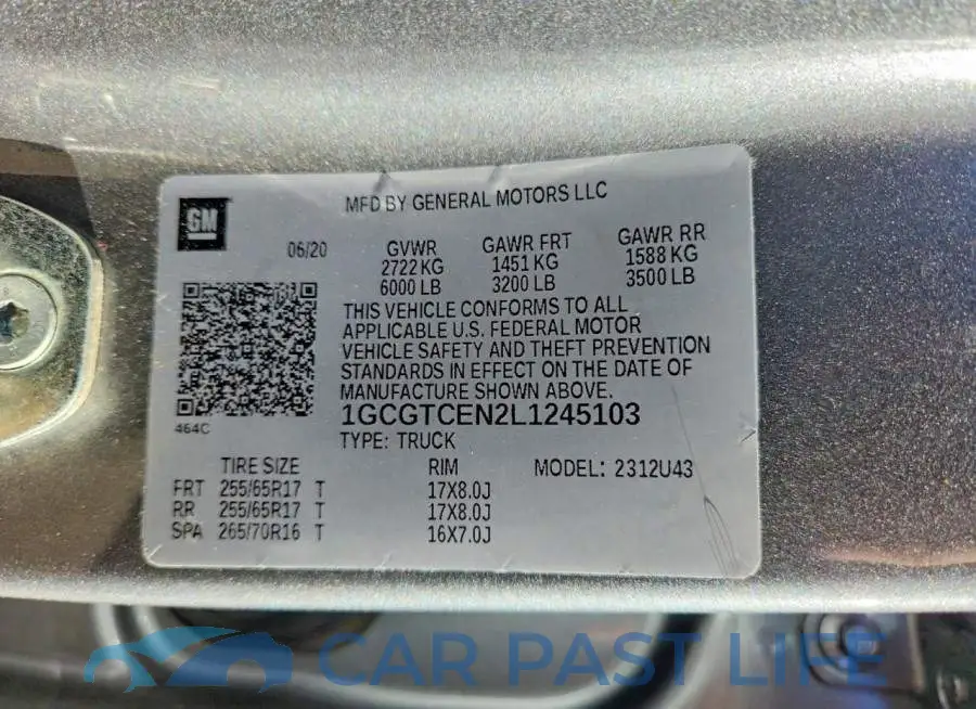 1GCGTCEN2L1245103# 13