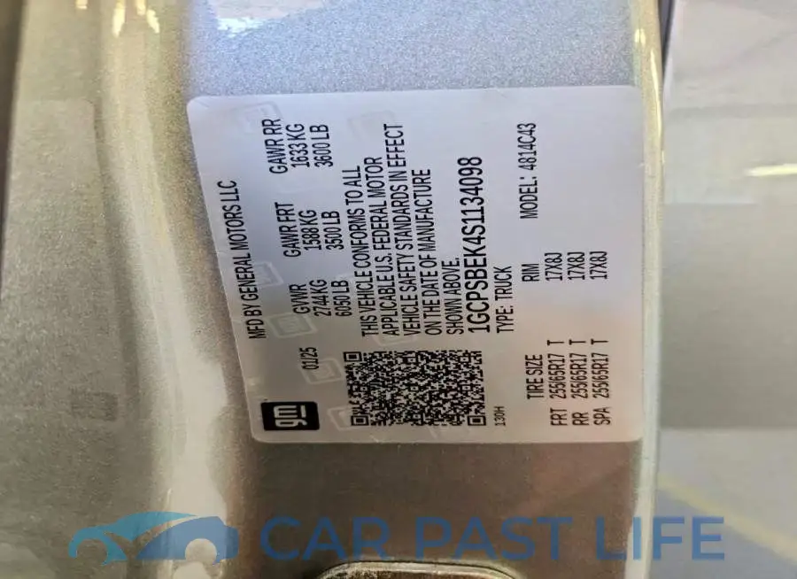 1GCPSBEK4S1134098# 13